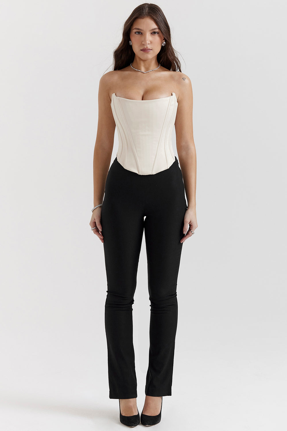 Beatrice Corset Top | Women’s Structured Corset with Lace Back Detail for Elegant Styling