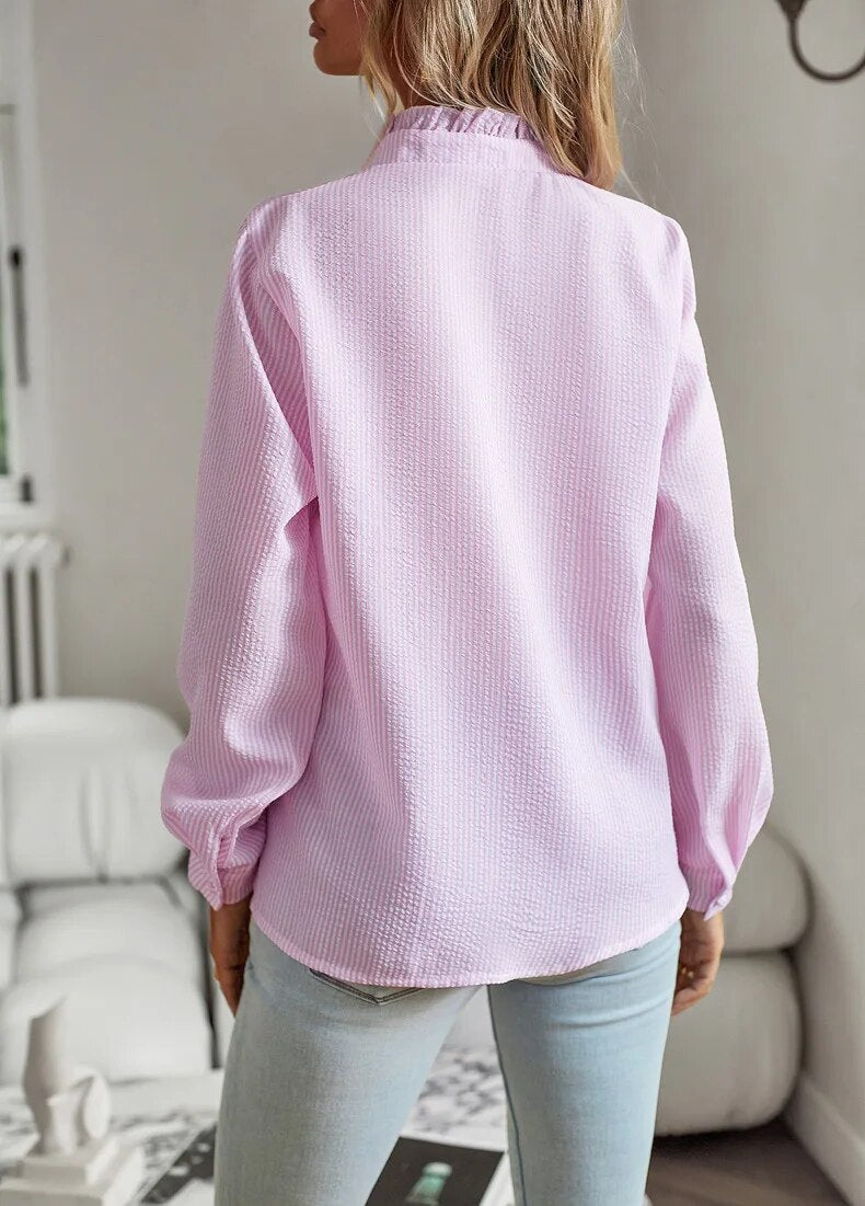 Gia Blouse | Elegant Ruffled Long Sleeve Blouse