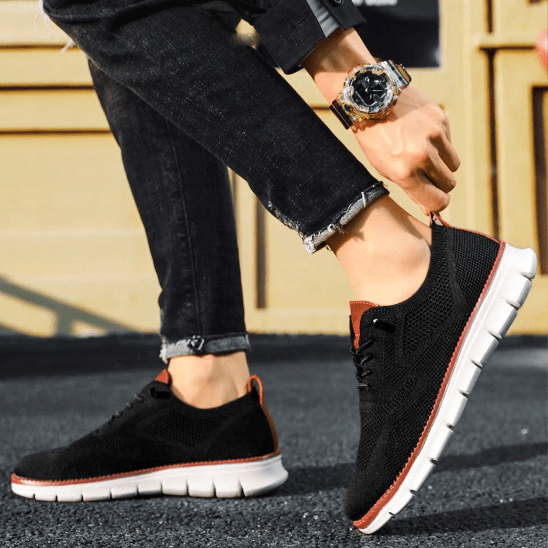 Alonso Knit Sneakers | Men’s Lightweight Breathable Lace-Up Sneakers with Cushioned Sole