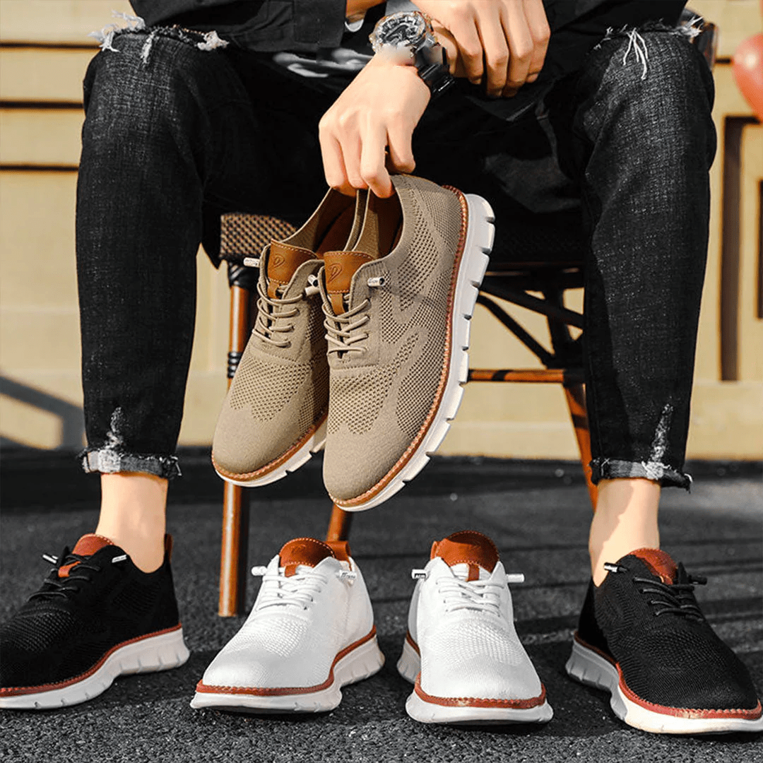 Alonso Knit Sneakers | Men’s Lightweight Breathable Lace-Up Sneakers with Cushioned Sole