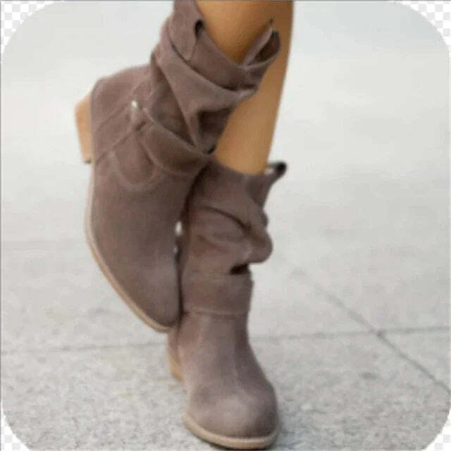 Imelda Boots | Women's Mid-Calf Boots with Zipper