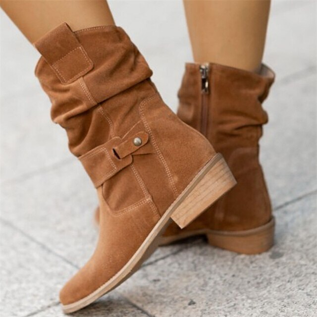 Imelda Boots | Women's Mid-Calf Boots with Zipper