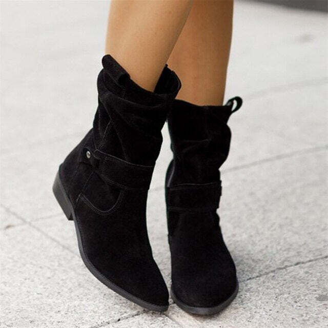 Imelda Boots | Women's Mid-Calf Boots with Zipper