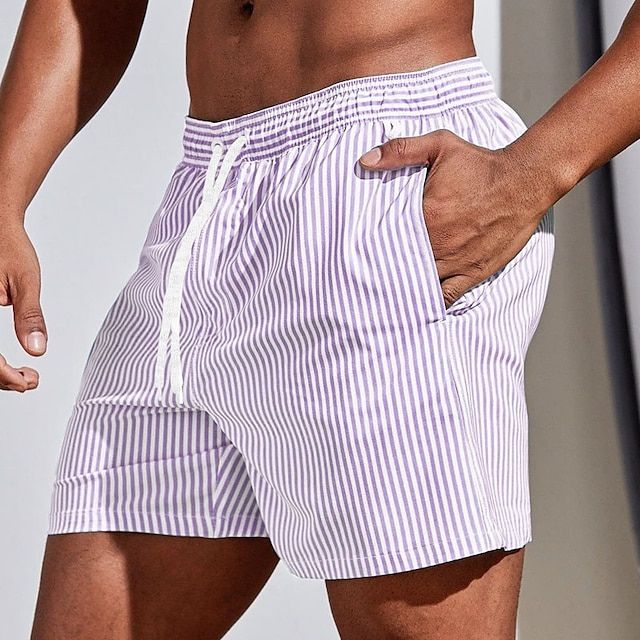 Gaius Swim Shorts | Men's Quick-Dry Striped Boardshorts