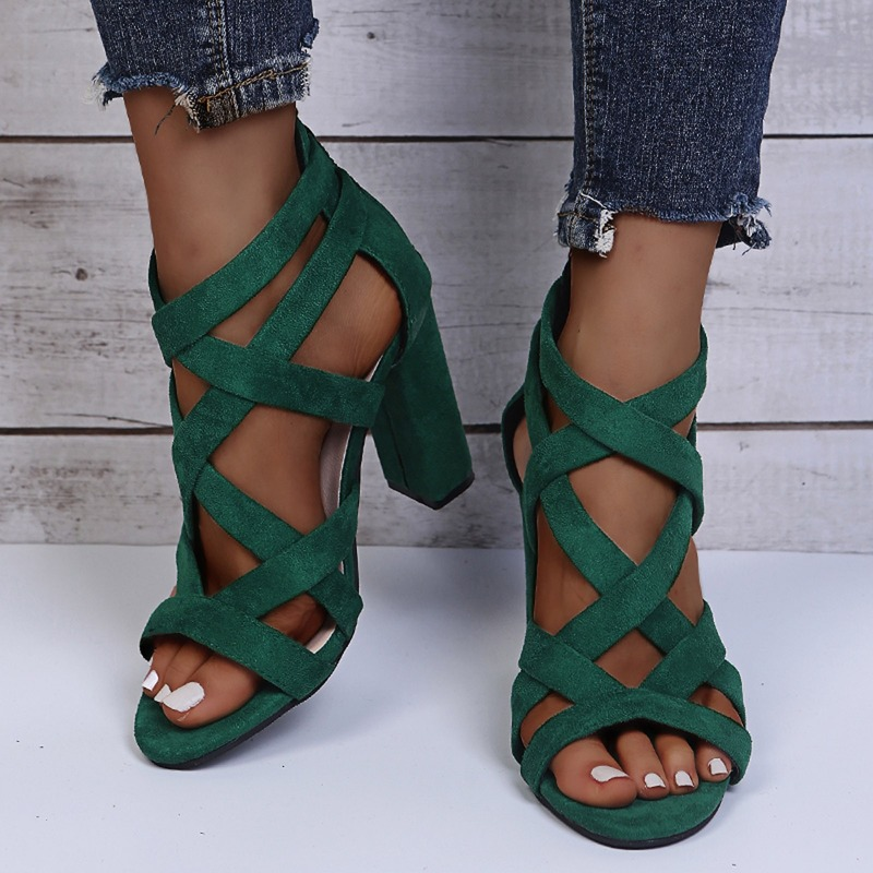 Wiviana Heels | Block Heels with Ankle Strap