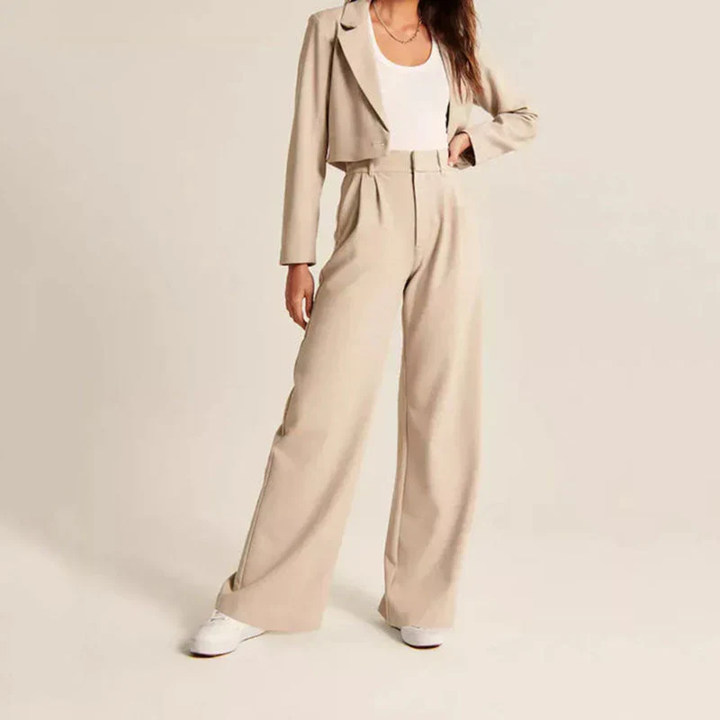 Beatrice Wide-Leg Trousers | High-Waist Flowy Pants for Women