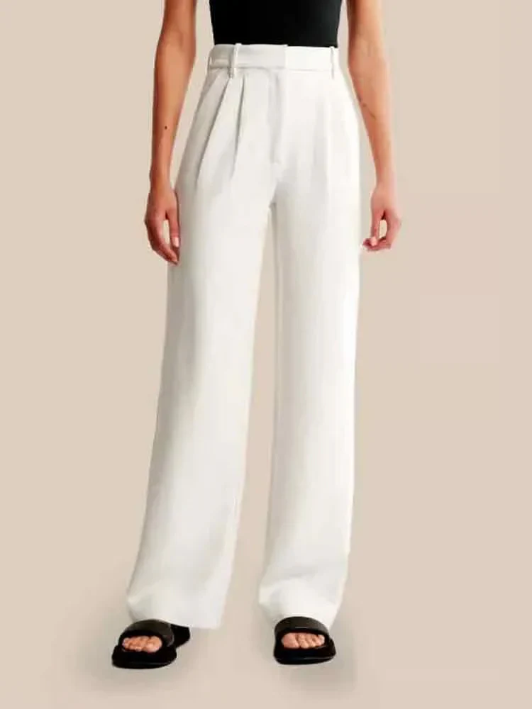 Beatrice Wide-Leg Trousers | High-Waist Flowy Pants for Women