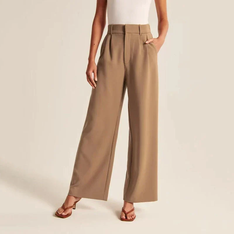 Beatrice Wide-Leg Trousers | High-Waist Flowy Pants for Women