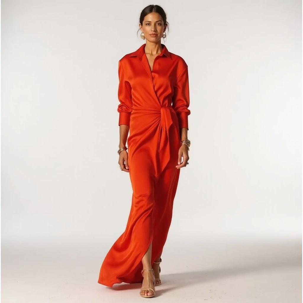 Adriana Silk Dress | Women’s Elegant Lightweight Silk Midi Dress