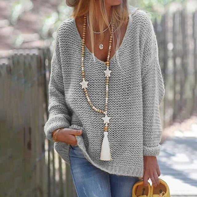 Nylah Jumper | Women's Spring Casual V-Neck Knitted Jumper