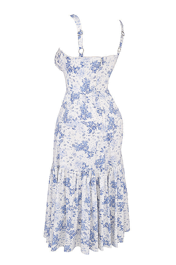 Bridget Sundress | Women’s Floral Print Midi Dress with Lightweight Flowy Fit