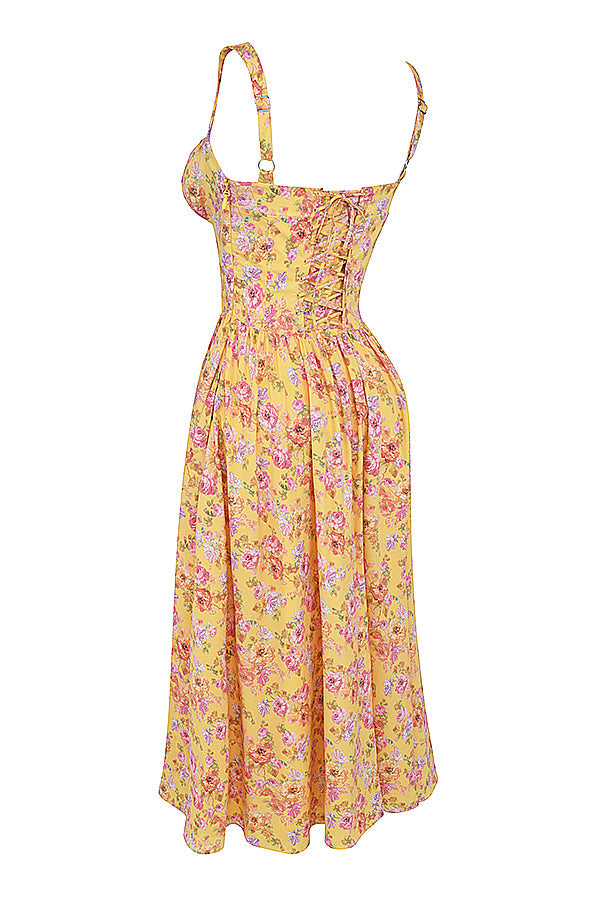 Bridget Sundress | Women’s Floral Print Midi Dress with Lightweight Flowy Fit