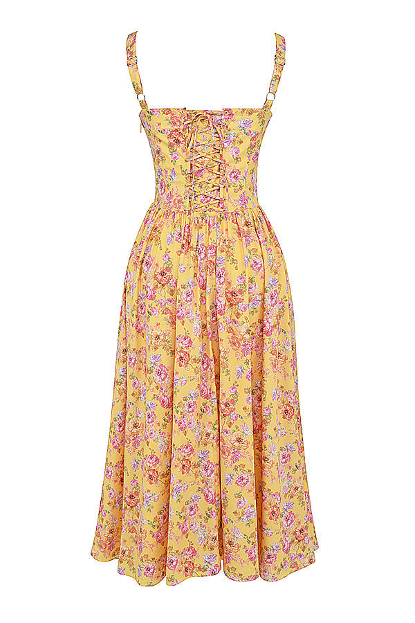 Bridget Sundress | Women’s Floral Print Midi Dress with Lightweight Flowy Fit