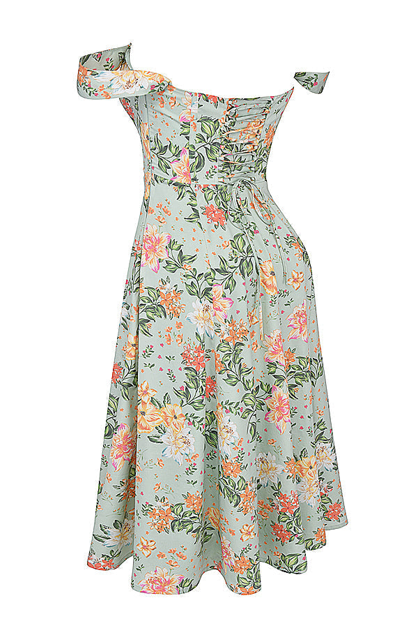Bridget Sundress | Women’s Floral Print Midi Dress with Lightweight Flowy Fit