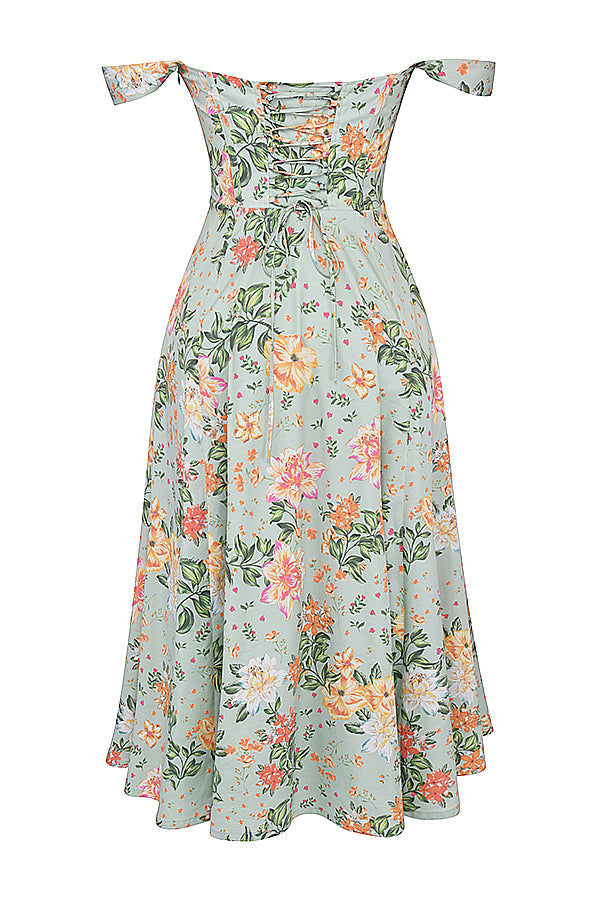 Bridget Sundress | Women’s Floral Print Midi Dress with Lightweight Flowy Fit
