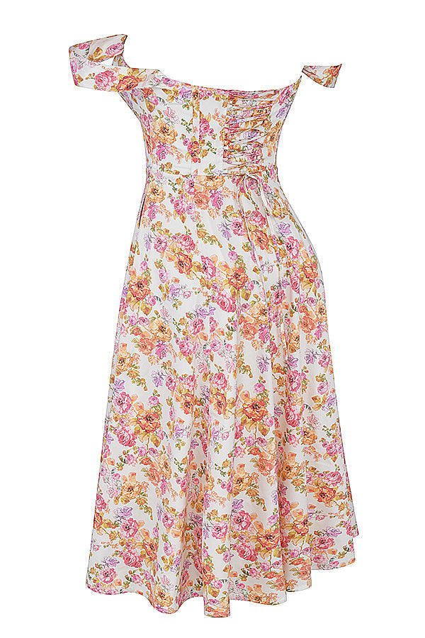 Bridget Sundress | Women’s Floral Print Midi Dress with Lightweight Flowy Fit