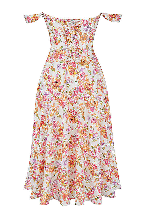 Bridget Sundress | Women’s Floral Print Midi Dress with Lightweight Flowy Fit
