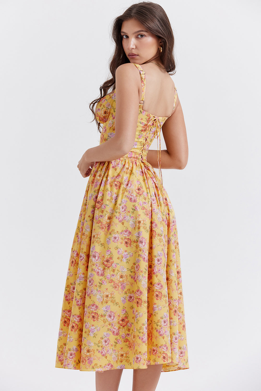 Bridget Sundress | Women’s Floral Print Midi Dress with Lightweight Flowy Fit