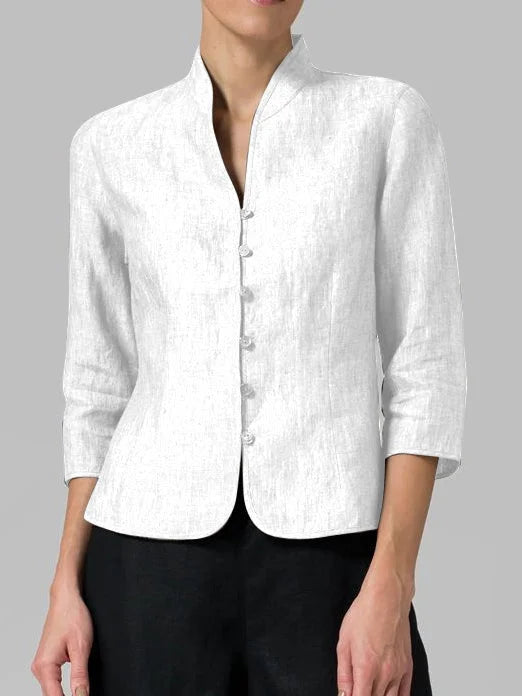 Nora Blazer | Chic Cotton-Linen Blazer