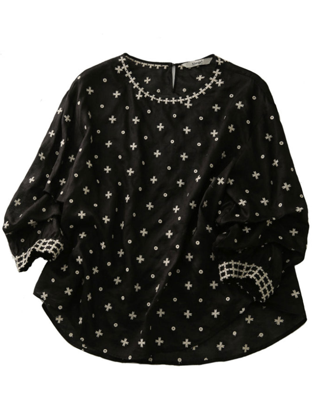 Lucy Top | Classic Embroidered Puff Sleeve