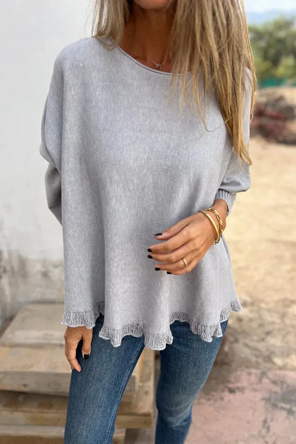 Diantha Sweater | Loose Lace Knit Sweater with Casual Fit