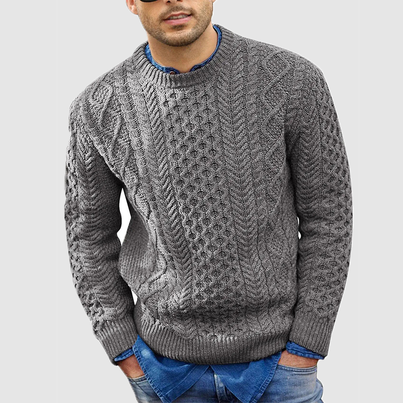 Haru Sweater | Soft Cable Knit Pullover for Men