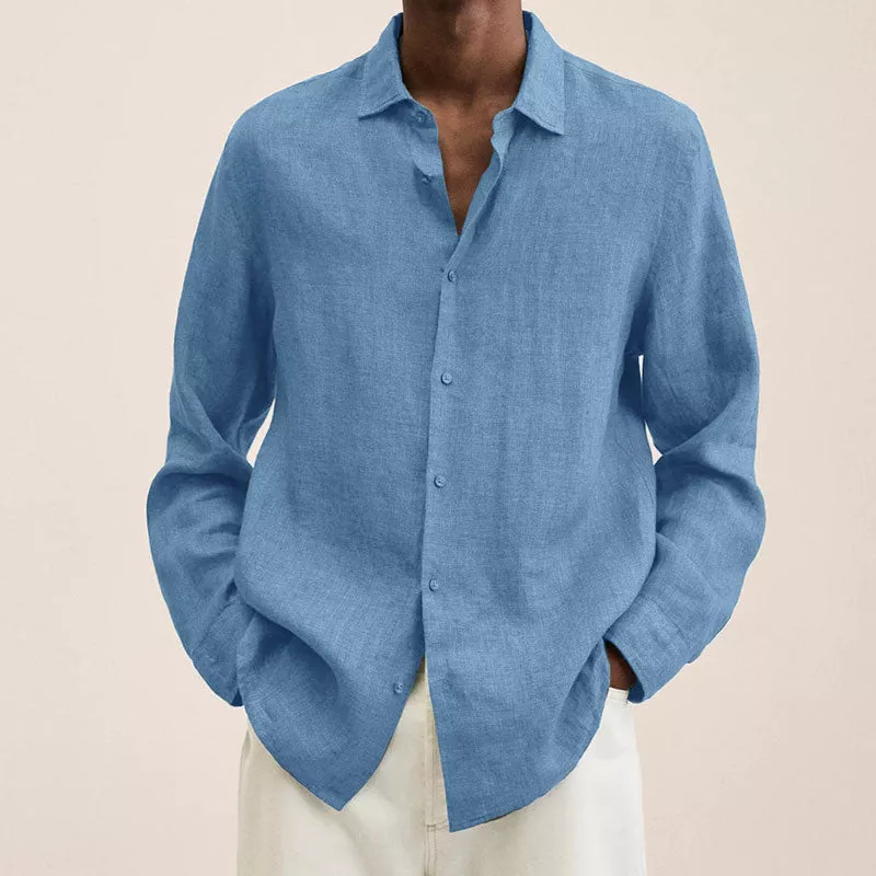Brandon Linen Shirt | Casual Lightweight Men’s Summer Shirt with Collar