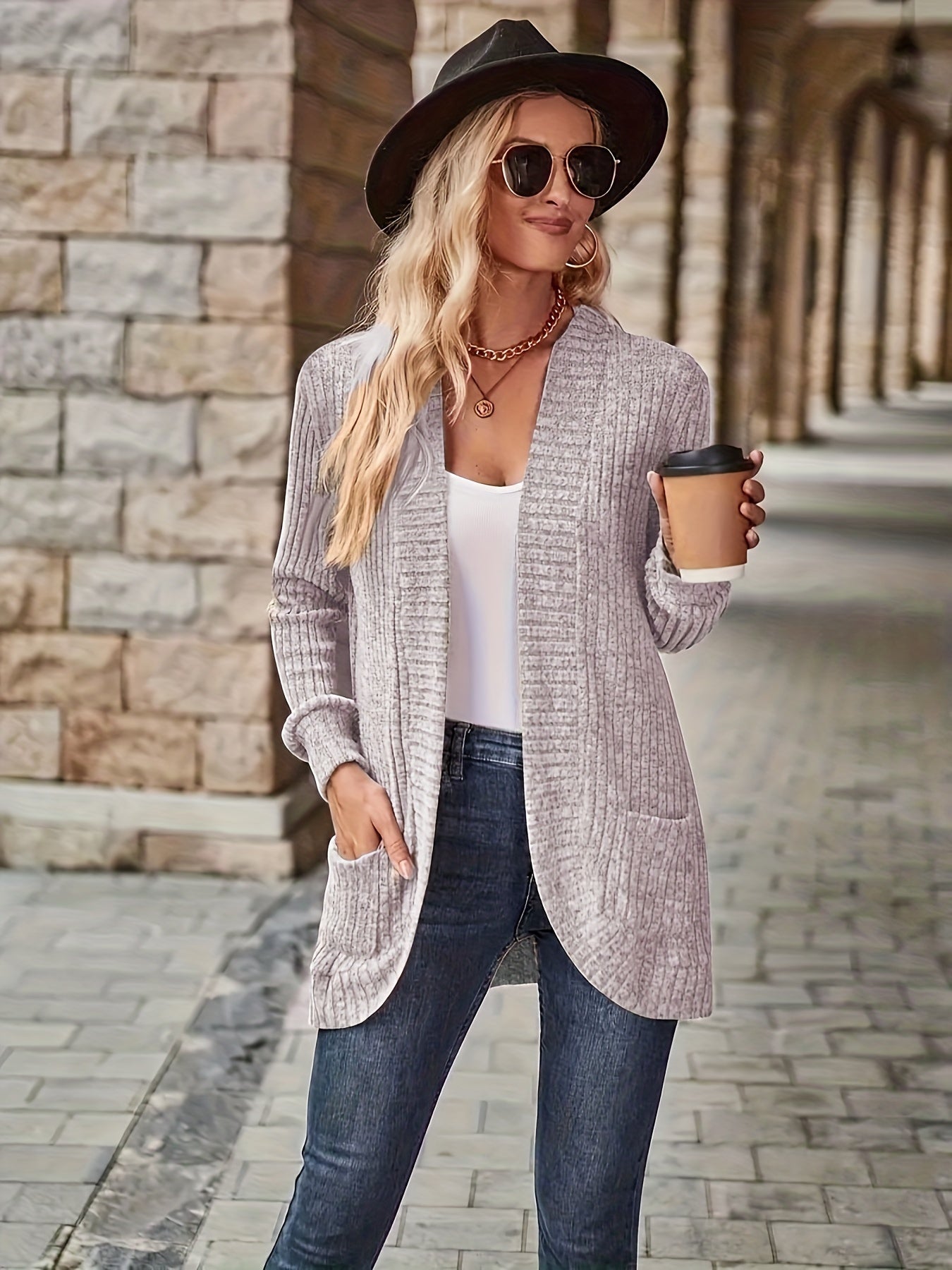 Rania Cardigan | Women's Autumn Casual Fleece Knit Cardigan