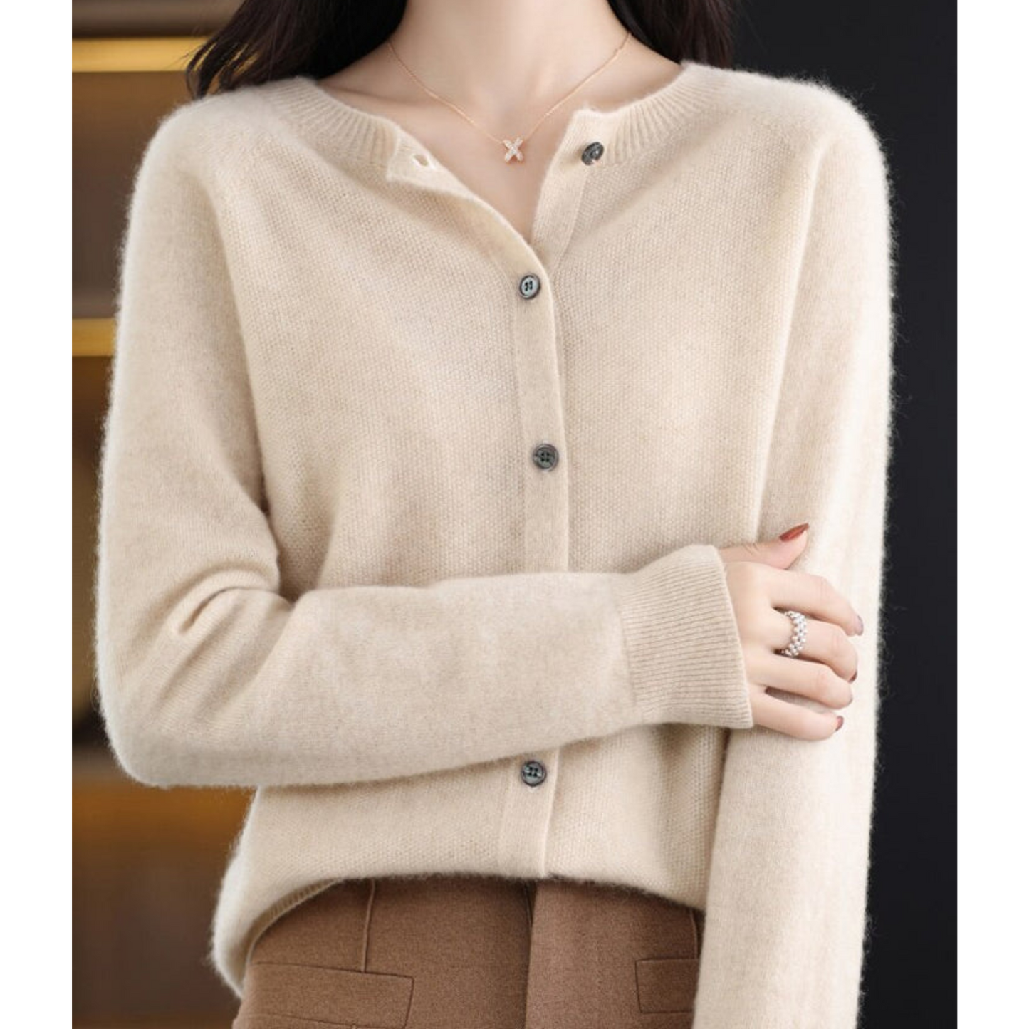 Gudelia Cardigan | Pure Merino Wool Soft Knit Sweater