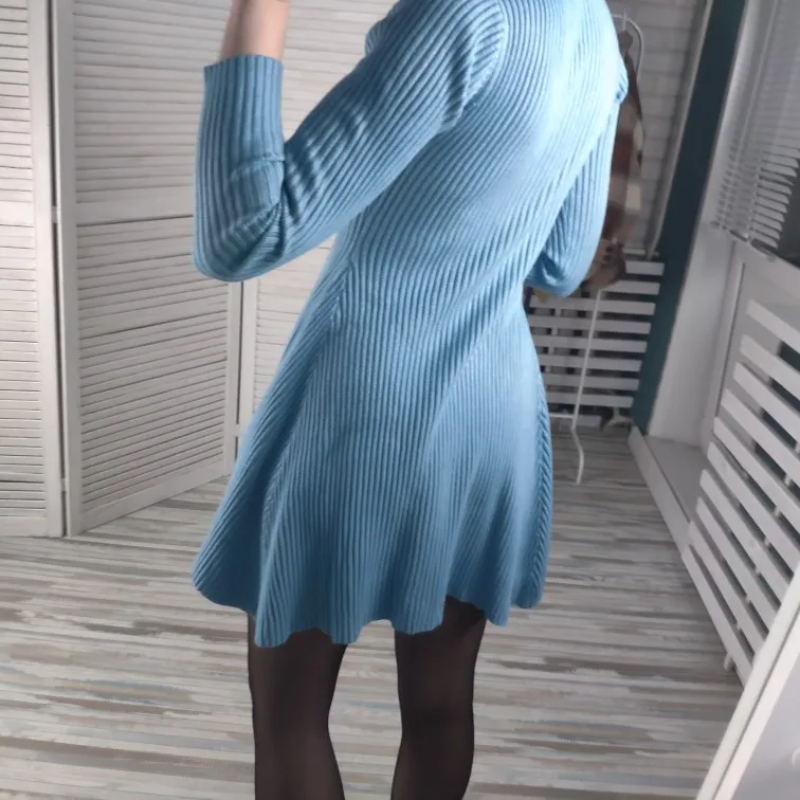 Fidela Dress | Ribbed Long-Sleeve Knit Dress