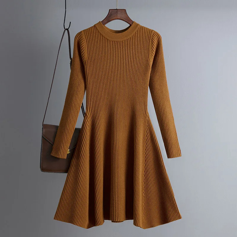 Fidela Dress | Ribbed Long-Sleeve Knit Dress