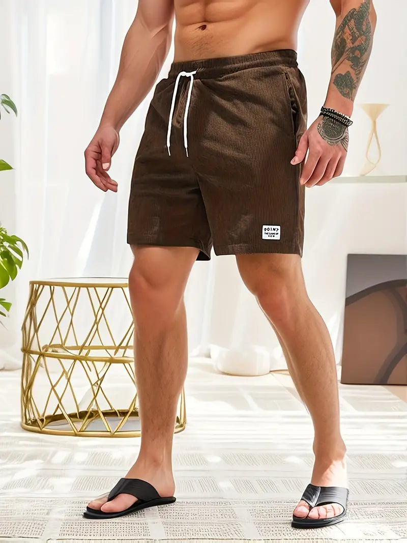 Andreas Corduroy Shorts | Men’s Loose-Fit Corduroy Shorts with Adjustable Drawstring Waist
