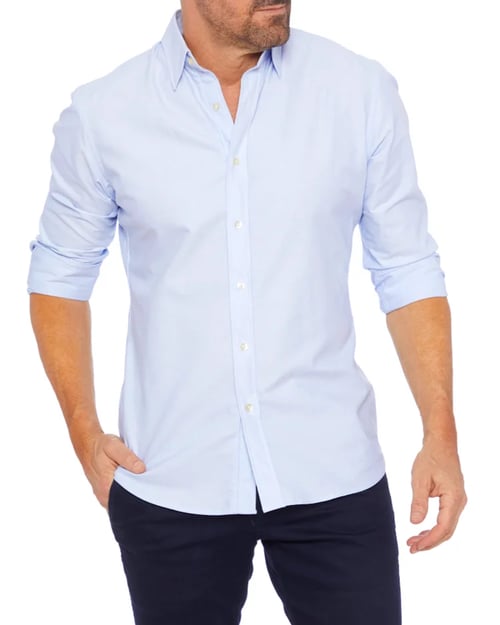 Vasilios Shirt | Oxford Stretch Shirt with Zipper Closure