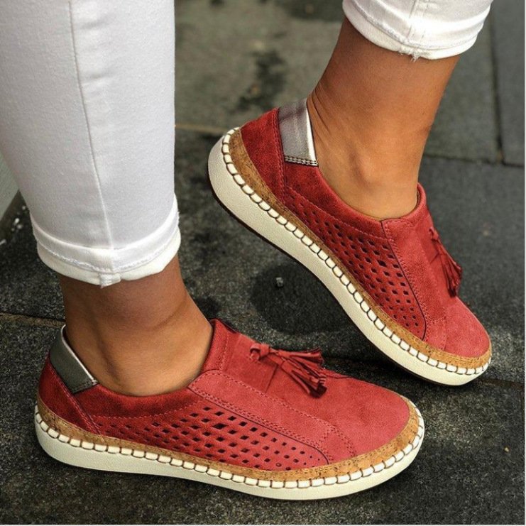 Cirelyn Women's Shoes | Casual Breathable Slip-On Loafers with Tassel Detail