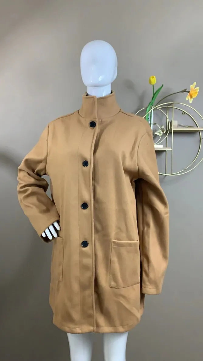 Isel Coat | Women's Stylish Elegant Button-Down Coat