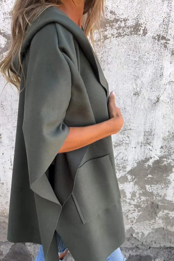 Faith Cape Jacket | Oversized Loose-Fit Cape Jacket