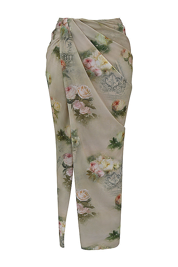 Brianna Two-Piece Set | Women’s Vintage Floral Corset and Maxi Skirt Set