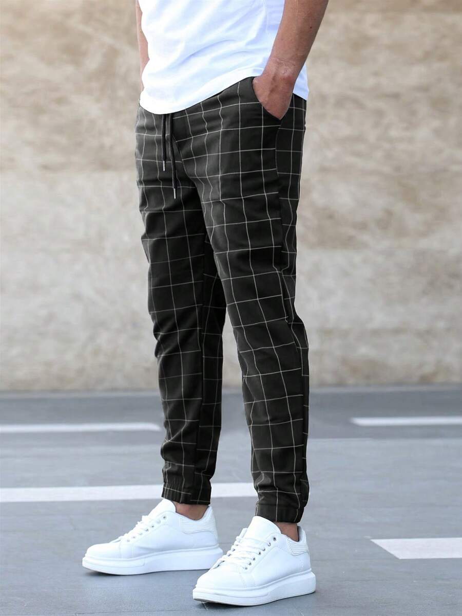 Halan Pants | Men's Checkered Dress Pants  Product Description: