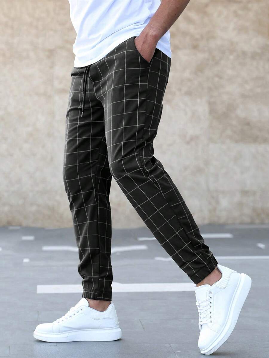 Halan Pants | Men's Checkered Dress Pants  Product Description: