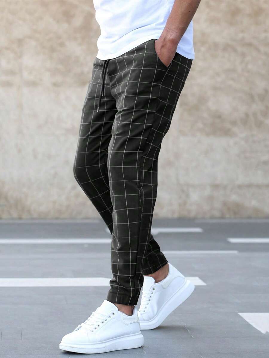 Halan Pants | Men's Checkered Dress Pants  Product Description: