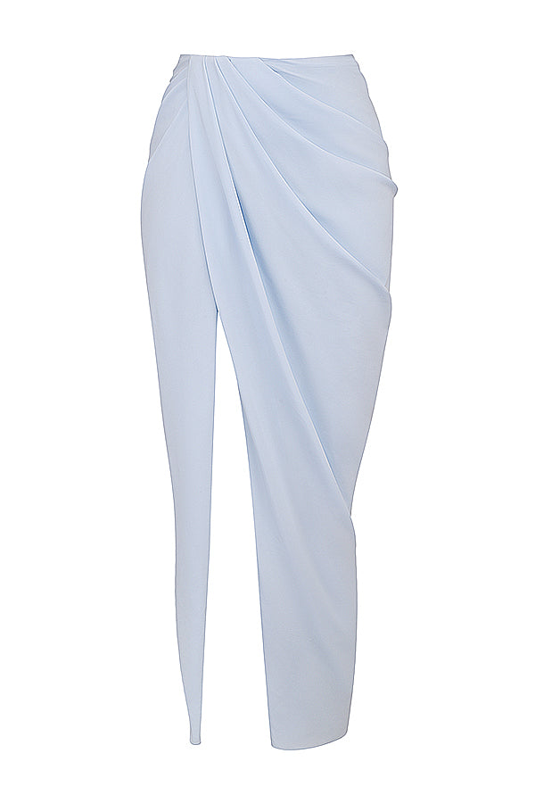 Bella Two-Piece Set | Women’s Soft Blue Corset and Flowy Maxi Skirt