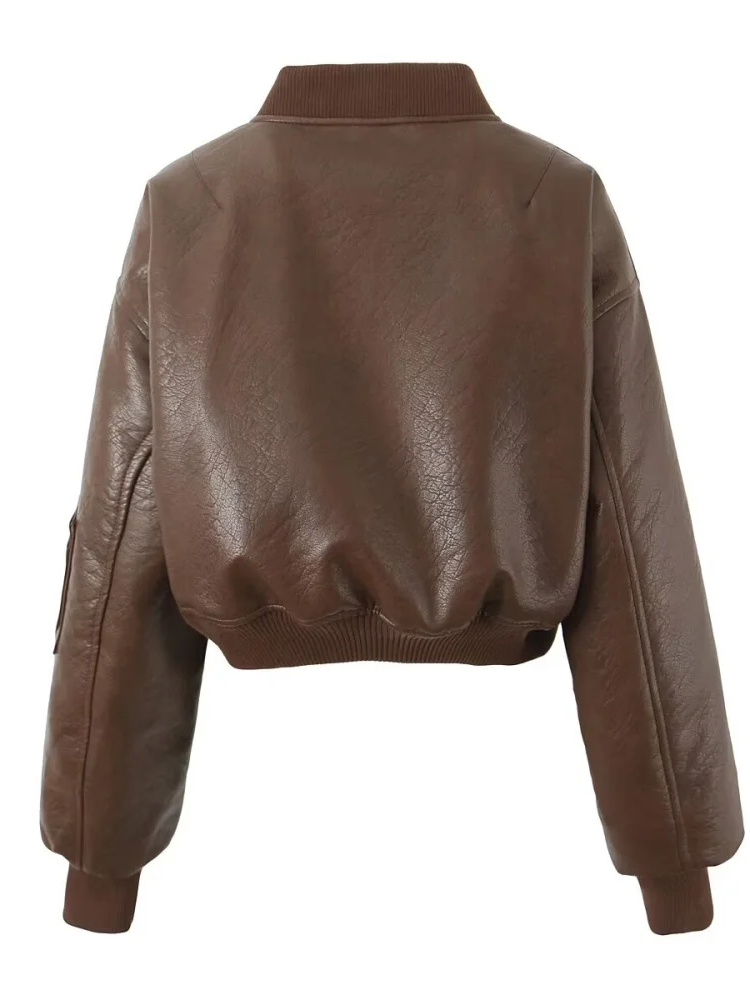 Hattie Jacket | Sherpa-Lined Faux Leather Biker Jacket