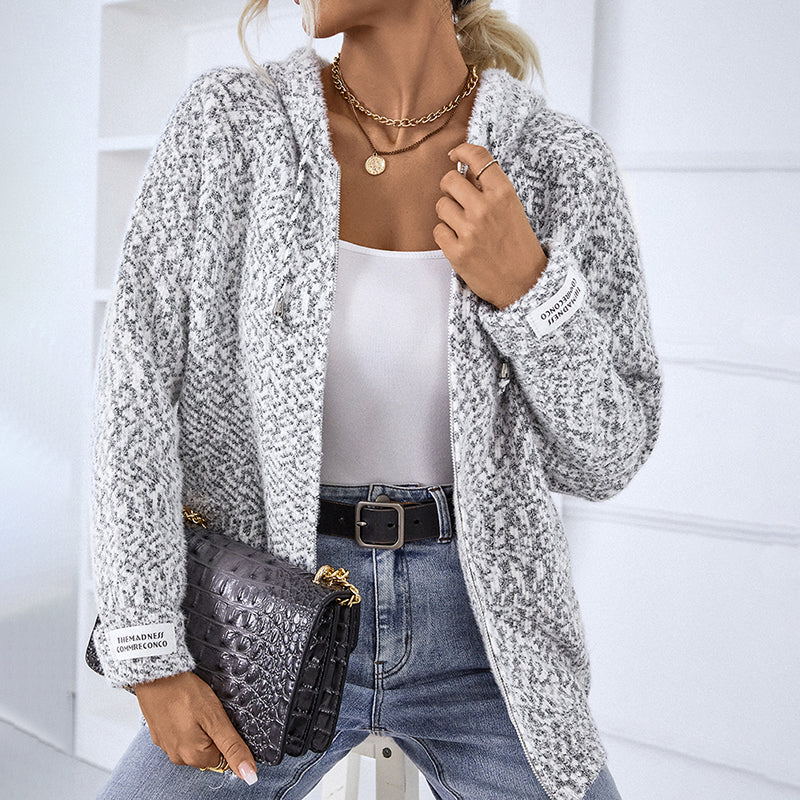 Odelette Cardigan | Women's Winter Casual Knitted Cardigan with Hood