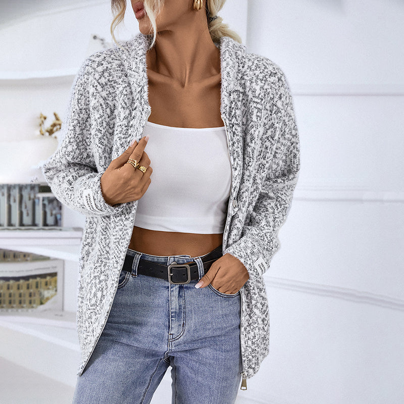 Odelette Cardigan | Women's Winter Casual Knitted Cardigan with Hood