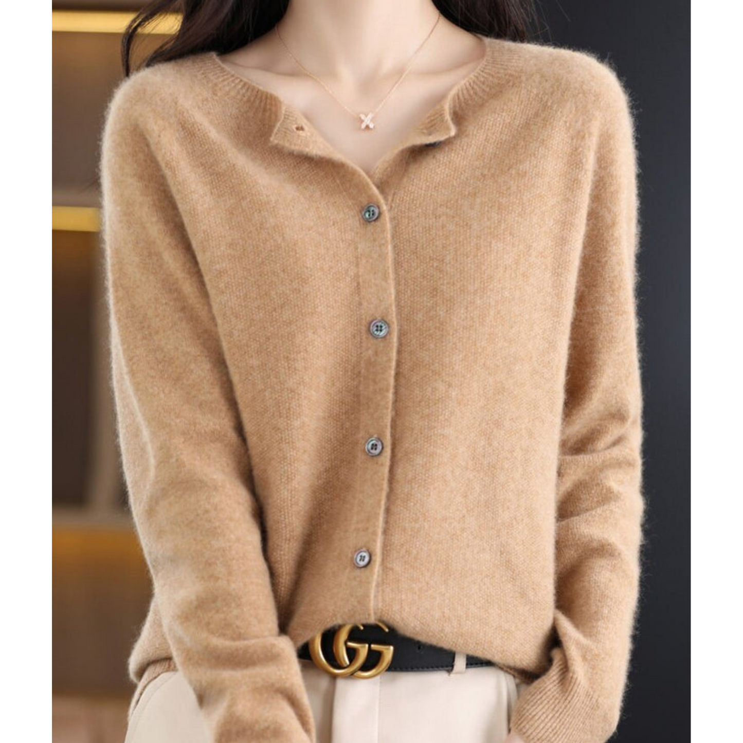 Gwen Cardigan | Pure Wool Cashmere Cardigan