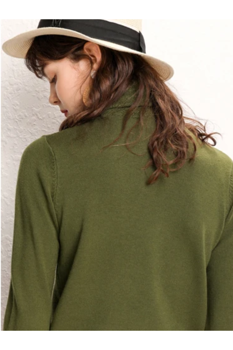 Ivy Turtleneck | Cozy Jacquard Fleece Women's Turtleneck Sweater