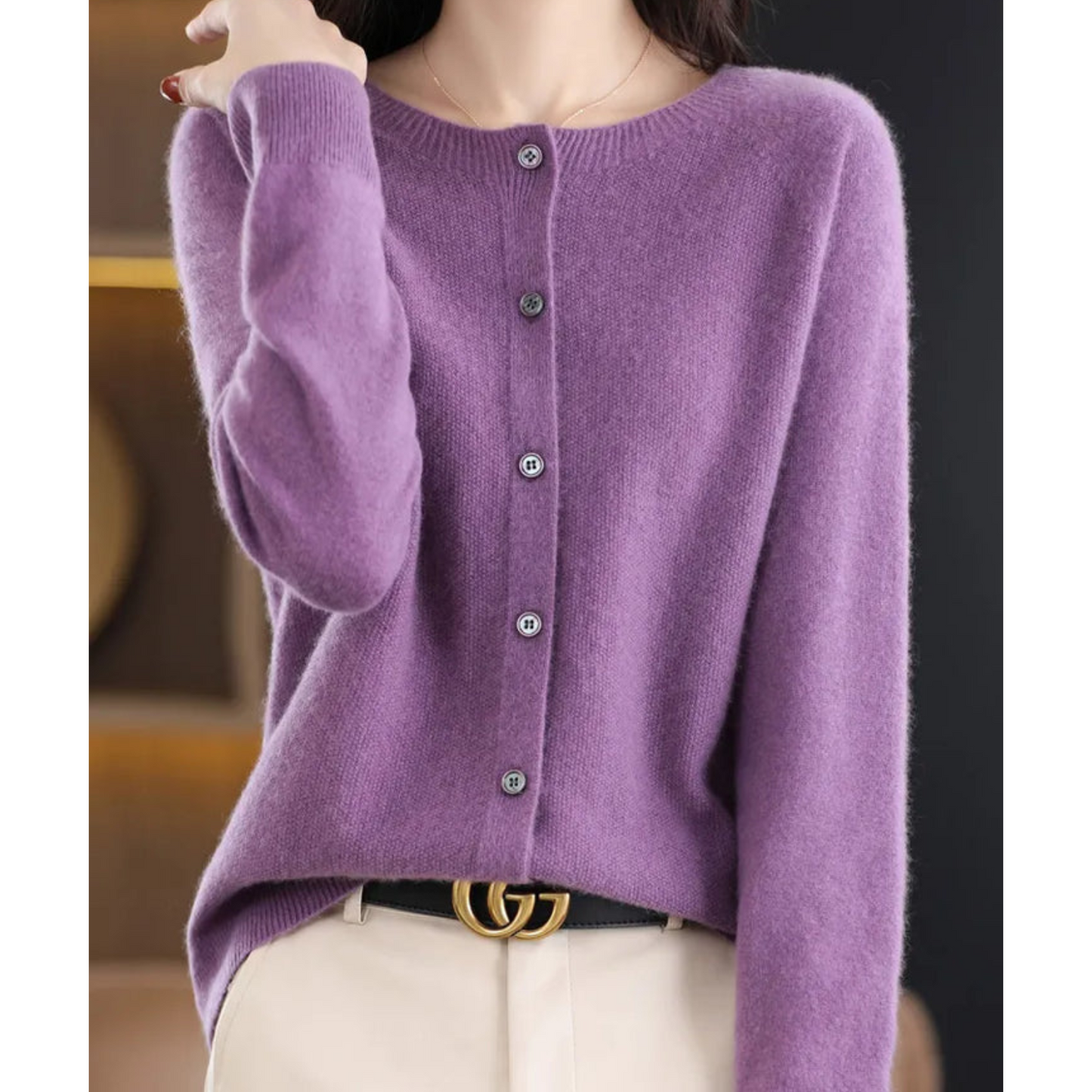 Gudelia Cardigan | Pure Merino Wool Soft Knit Sweater