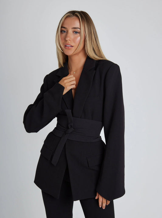 Florine Women's Blazer | Stylish Tailored Belted Blazer