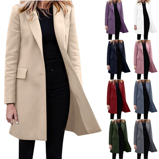 Federica Wool-Blend Overcoat | Classic Style with Pockets