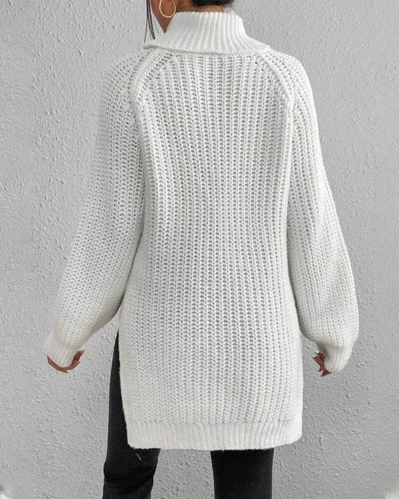 Qamila Jumper | Women's Autumn Knit Turtleneck with Relaxed Fit